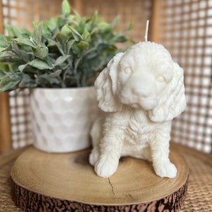 Large Cocker Spaniel puppy candle