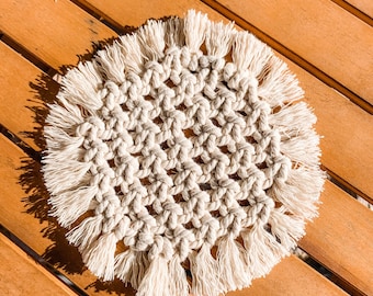 Round Macrame Coaster