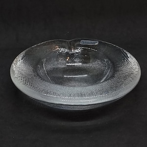 Vintage Textured Round Glass Ashtray By Bertil Vallien For Kosta Boda |