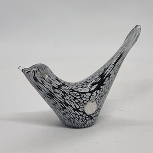 Vintage Glass Paperweight Bird Sculpture | Made in Sweden |