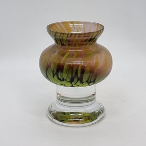 Vintage &quot;SEA&quot; Sweden Bjorn Ramel Art Glass Footed Votive Candle Holder |