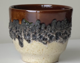 Rare Bay Keramik Fat Lava Flower Planter | Mid-Century West German Pottery |