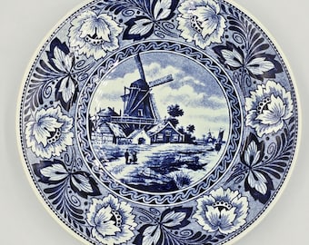 Vintage Royal Sphinx Delfts MAASTRICHT 12 Inch Plate Platter Blue