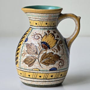 Vintage Joma Royal Zuid Holland Gouda Pitcher – Hand-Painted Dutch Art Pottery