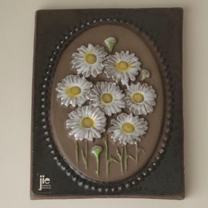 Vintage Jie Gantofta Sweden Ceramic Wall Plaque By Aimo Nietosvuori | Made in Sweden |