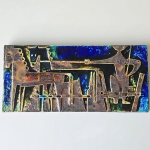 Large Helmut Schäffenacker Stoneware Wall Plaque | Made in Germany |