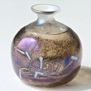 Vintage Bertil Vallien &quot;Tornado&quot; Miniature Vase – Åfors Glassworks, 1983