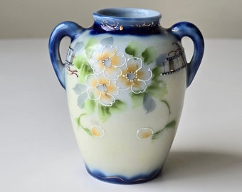 アンティーク日本製磁器花瓶、手描きコレクターズアイテム - Etsy 日本