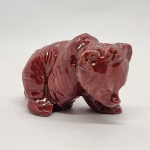 Vintage handgemachte Keramik Bär Figur | Hergestellt in Schweden |