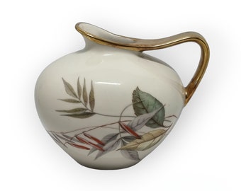 Vintage Heinrich Winterling Marktleuthen Bavaria Vase With Floral & Gold Decorations |