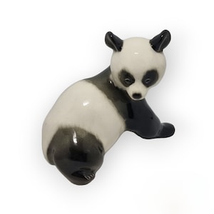 Vintage LFZ Lomonosov URSS Porcelana Panda Figura /