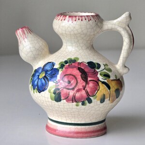 Vintage Gmundner Keramik Floral Ceramic Jug - Made in Austria