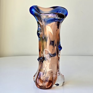 Collectible Niagara Series Vase by Karel Zemek — 1960s Czech Mstišov Moser Glass, Mid Century Modern Art Glass Decor
