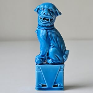 Vintage Turquoise Chinese Foo Dog – Guardian Lion Statue
