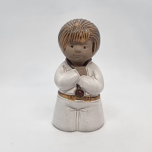 Vintage Elbogen Keramik Girl Figurine | Made in Sweden |