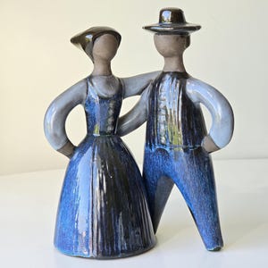 Vintage Swedish Ceramic Couple by Elsi Bourelius for Jie Gantofta