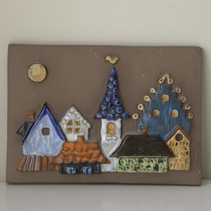 Vintage JIE GANTOFTA Ceramic Wall Plaque no. 706 | Designed by Aimo Nietosvuori |