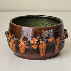 Vintage Funi Island Icelandic Lava Glazed Ceramic Bowl