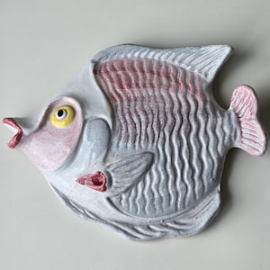 Vintage Italian Ceramic Fish Wall Decor – Marked "ITALY"