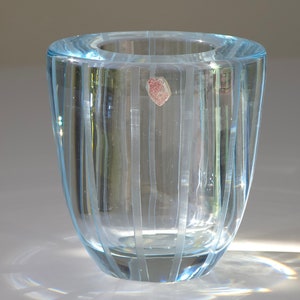 Edvin Öhström Orrefors Kristall Vase - Mid-Century Schwedisches Kunstglas