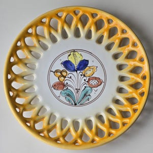 Vintage Hungarian Artistic Pierced Wall Plate |