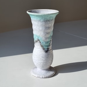 Art Deco Ditmar Urbach Alienware Glazed Ceramic Vase | Made In Czechoslovakia |