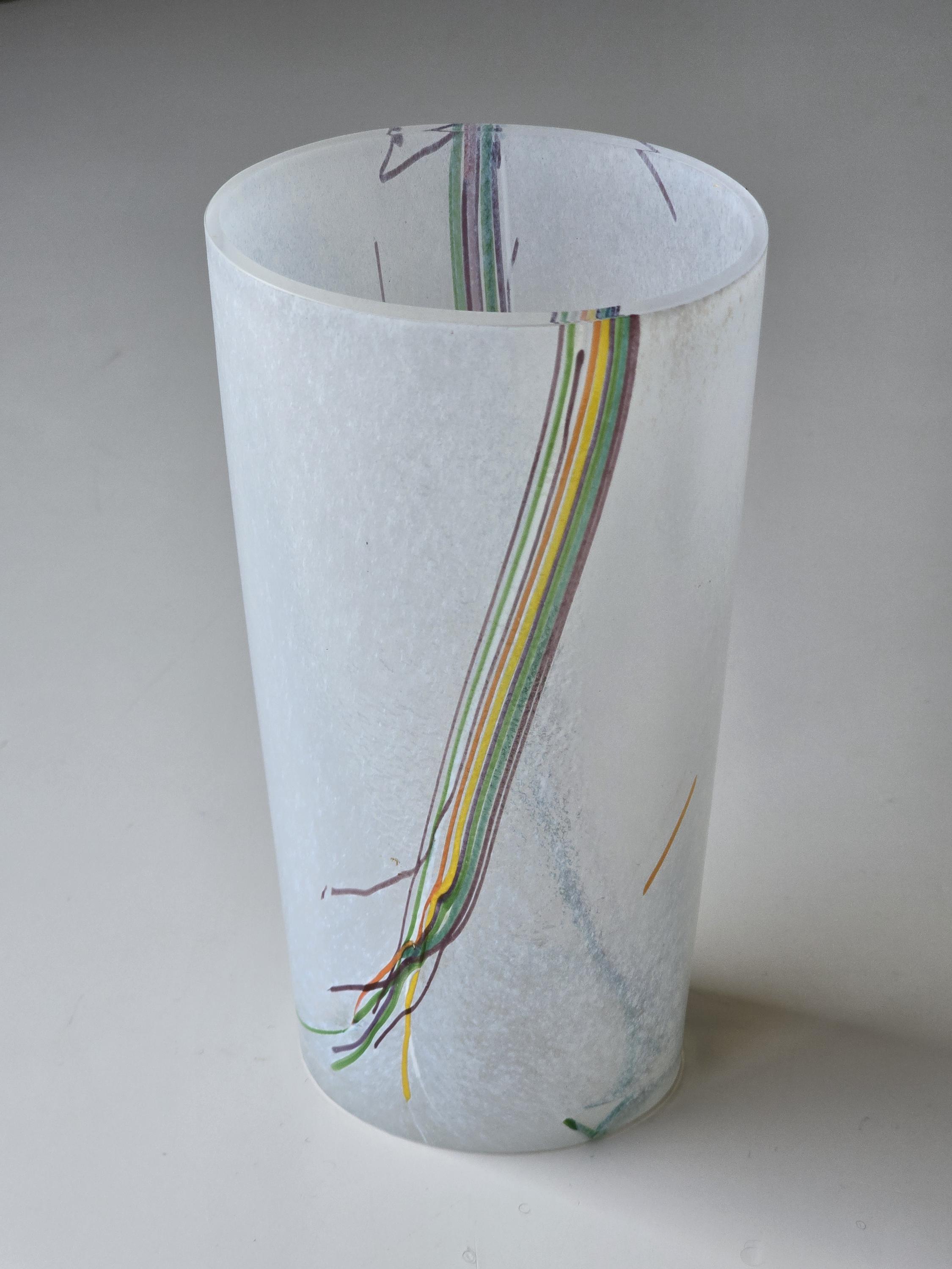 ヴィンテージ Kosta Boda ガラス「レインボー」花瓶 by Bertil Vallien