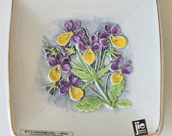 jie Gantofta/sweden陶板 Vintage JIE GANTOFTA Ceramic Wall Plaque No. 808 | Made in Sweden