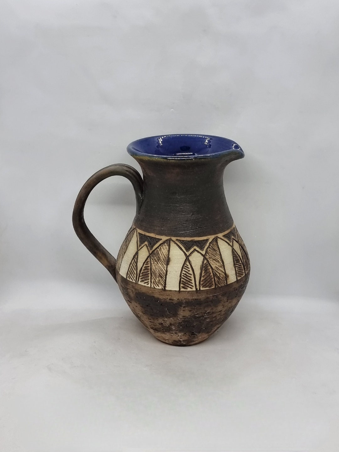 Vintage Agge Ahlin Visby Art Pottery Pitcher Handmade in Etsy