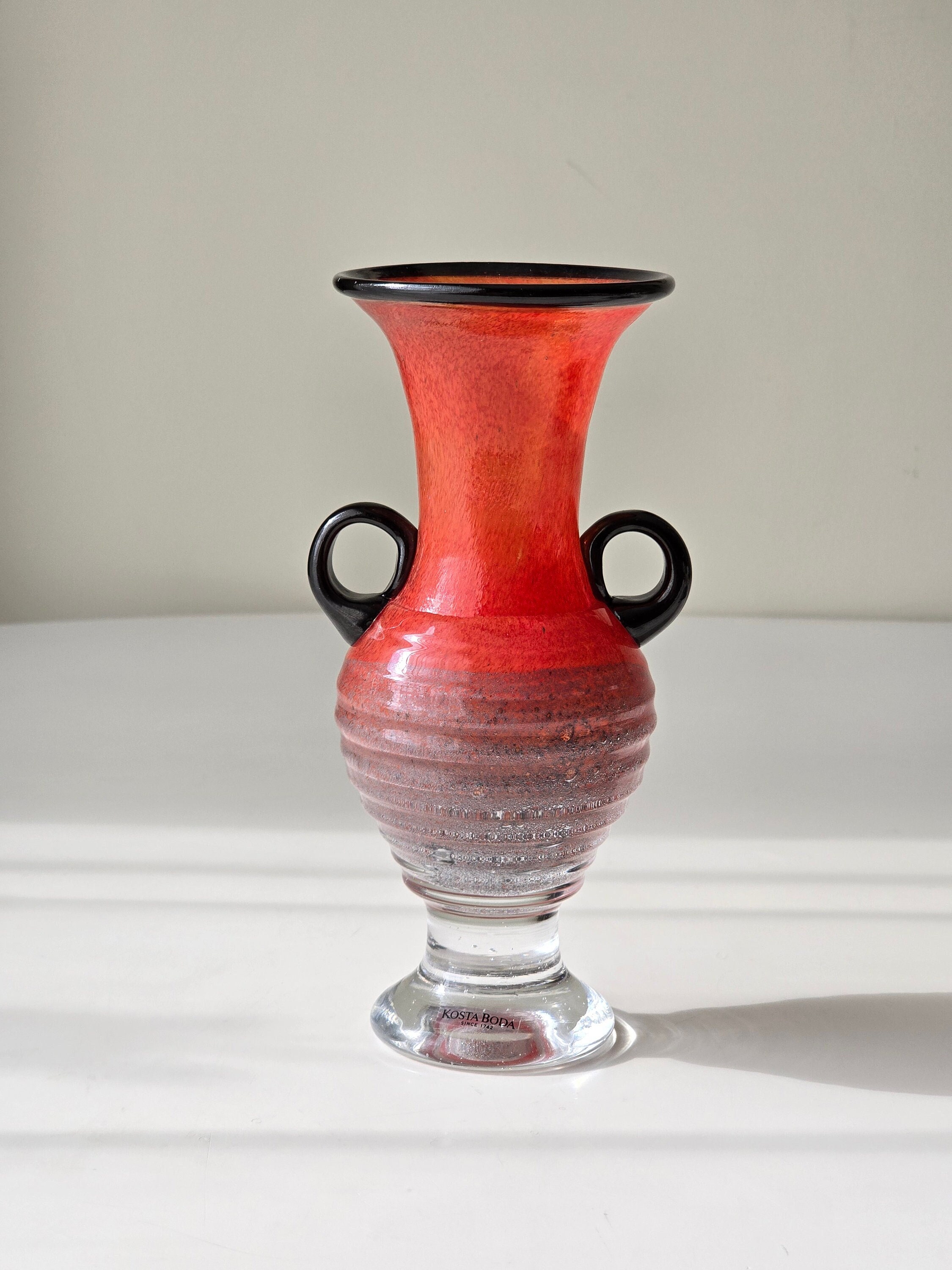 KOSTA-BODA クリスタル花瓶 並行輸入品】Kosta Boda Saraband クリスタル花瓶、14インチ x 6 1/2