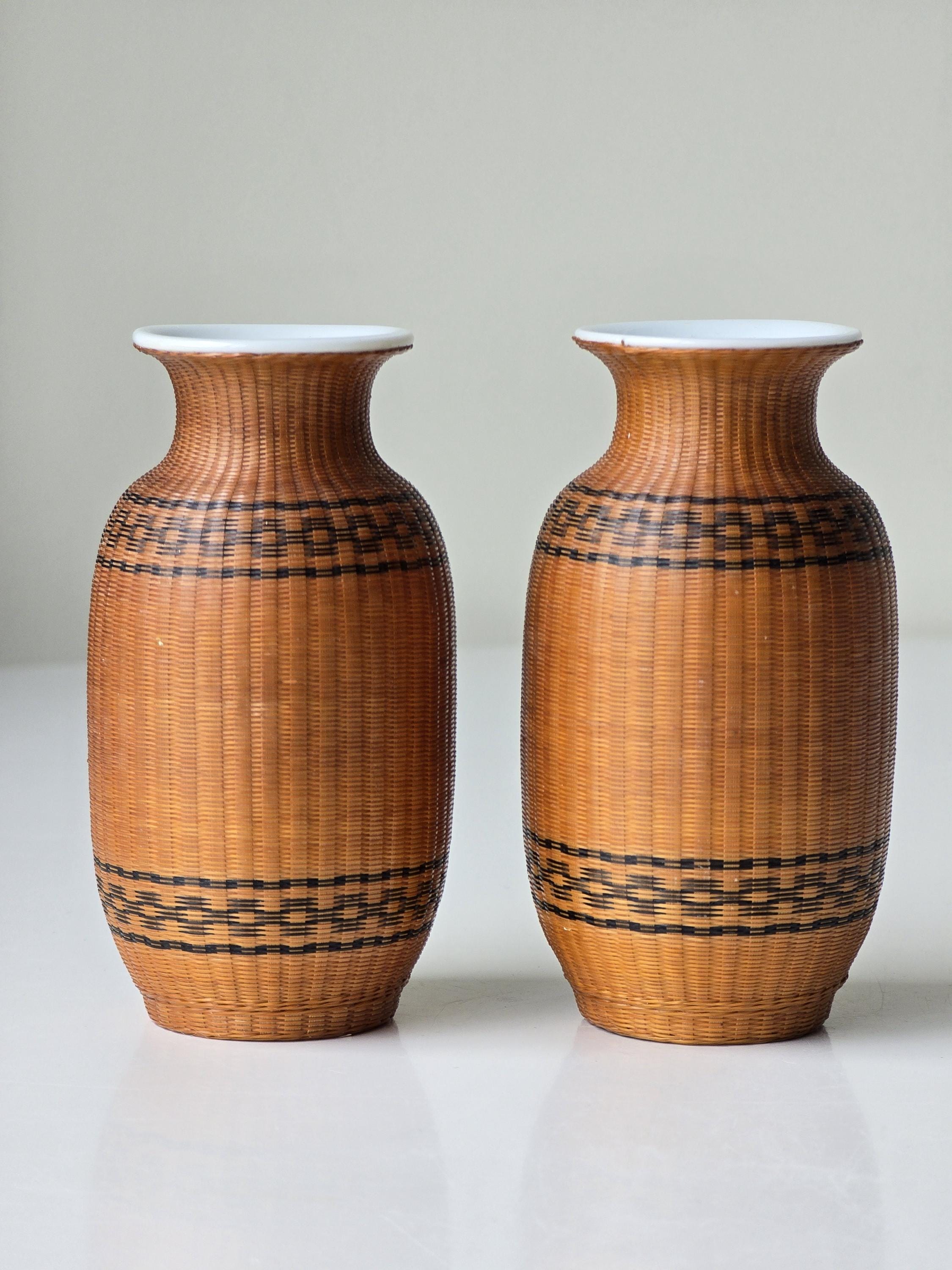 Chinese woven vase - Etsy 日本 ￼ヴィンテージ 木製 華やかな