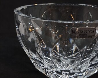 Full Lead Crystal Kosta Boda Glass Bowl | Made in Sweden | - Etsy