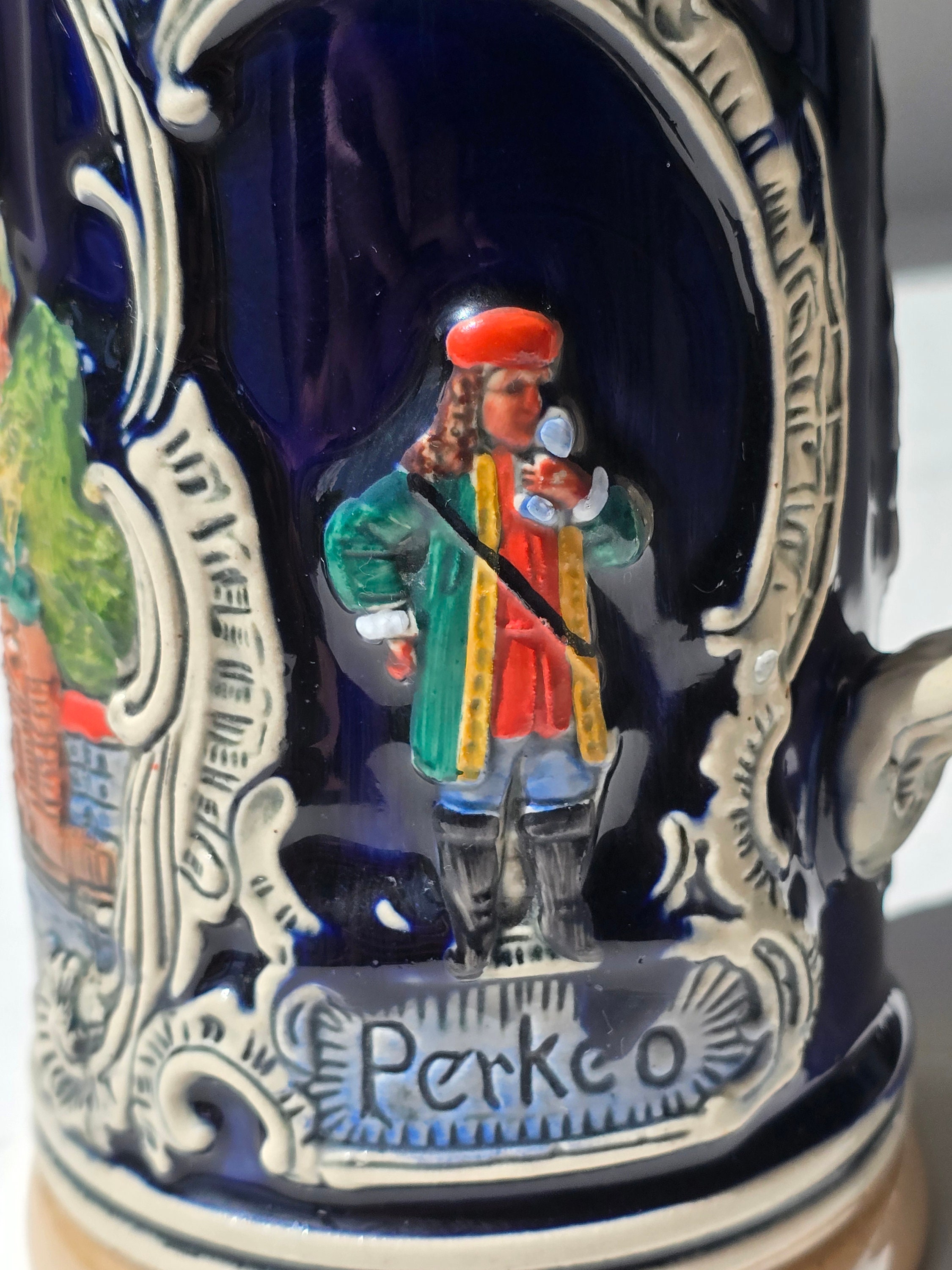 Original Western Germany Ceramic Beer Tankard With Lid Original Western Germany Ceramic Beer Tankard With Lid