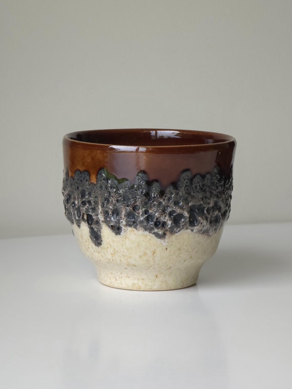 【Fat Lava】Bay Keramik 花瓶 97-20「Folk」 Bay Keramik Vase 97 20 folk Decor From 1960, West Germany
