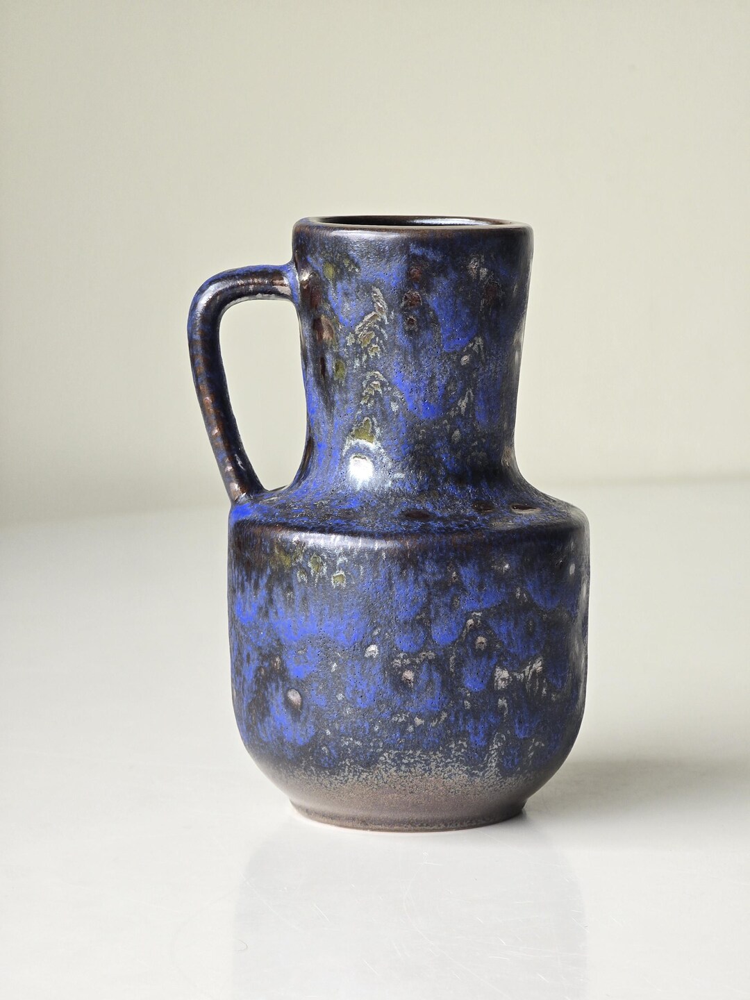 西ドイツ製 ヴィンテージ 花瓶 Steuler 141-25 Fat Lava Vintage Steuler Fat Lava Vase – Model 141/15 – West Germany – Blue