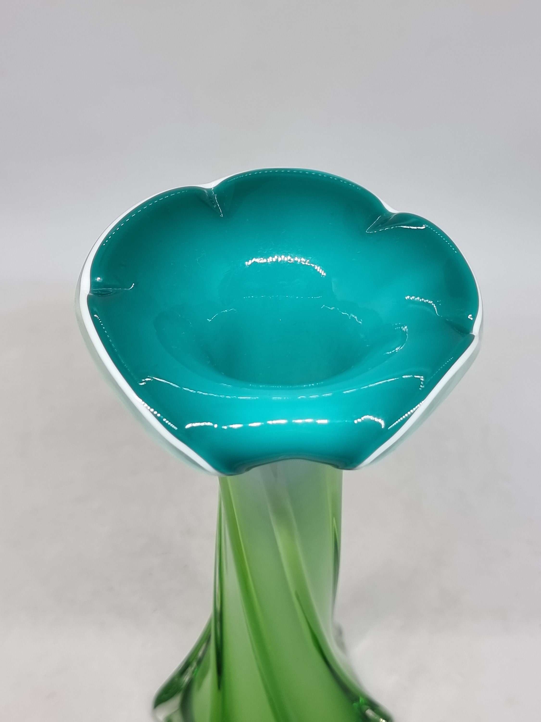 Vintage Murano Art Glass Calla Lily Jack in the Pulpit Vase Etsy