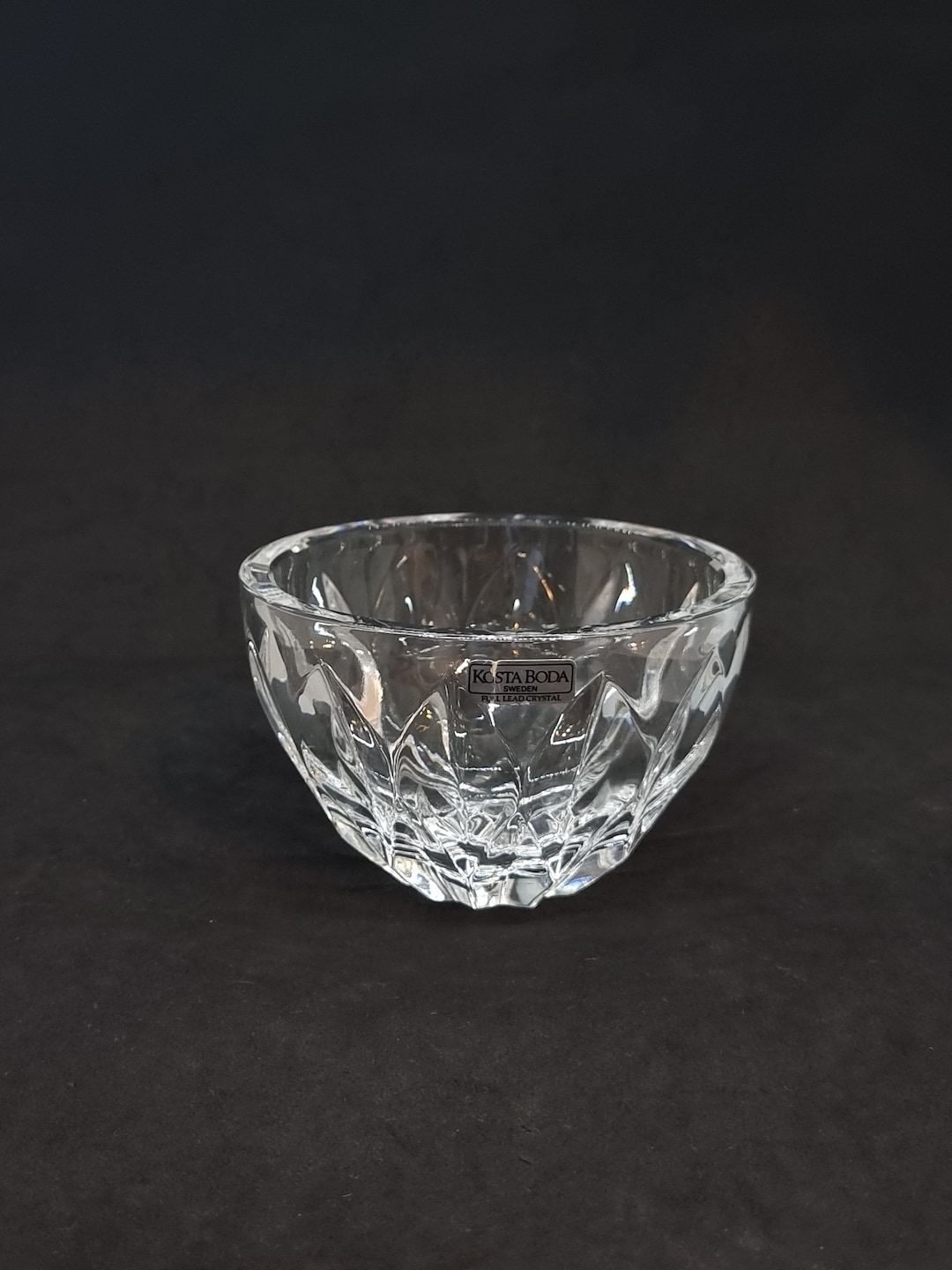 Full Lead Crystal Kosta Boda Glass Bowl | Made in Sweden | - Etsy