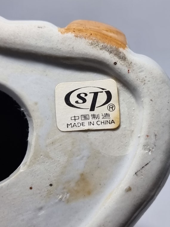 ヴィンテージ中国磁器 LU 像 | 福禄寿の置物 | 富と幸運の像
