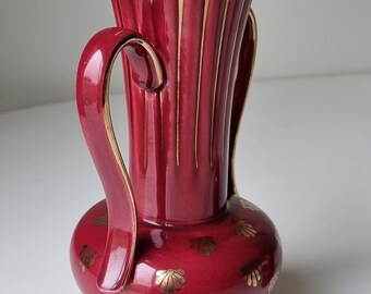 1930s Gefle Upsala Ekeby Red Ceramic 