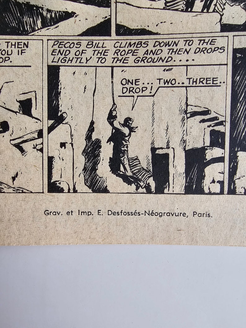 Comic Book Rope Vintage 1951 Pecos Bill Comic -