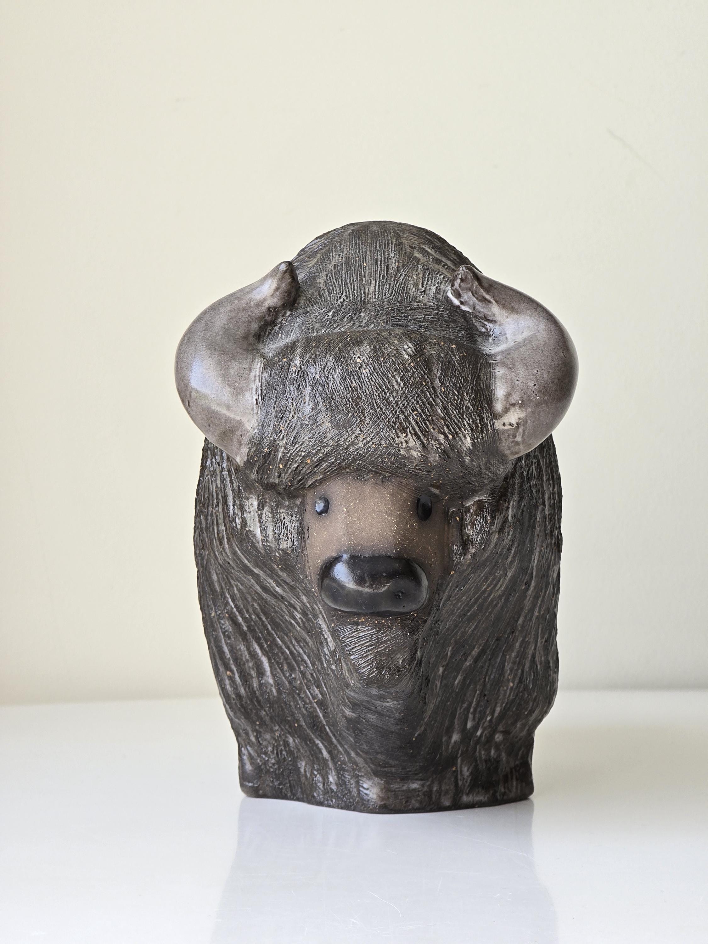 Rare Upsala Ekeby Ceramic Bison by Göran Andersson | - Etsy Israel