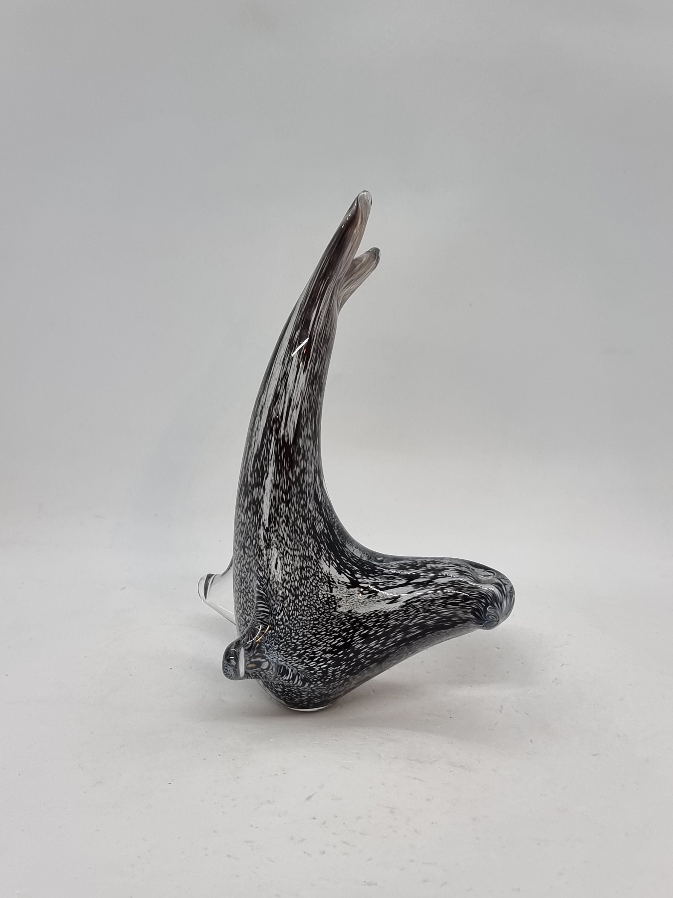Marcolin クジラ クリスタルガラス オブジェ スウェーデン製