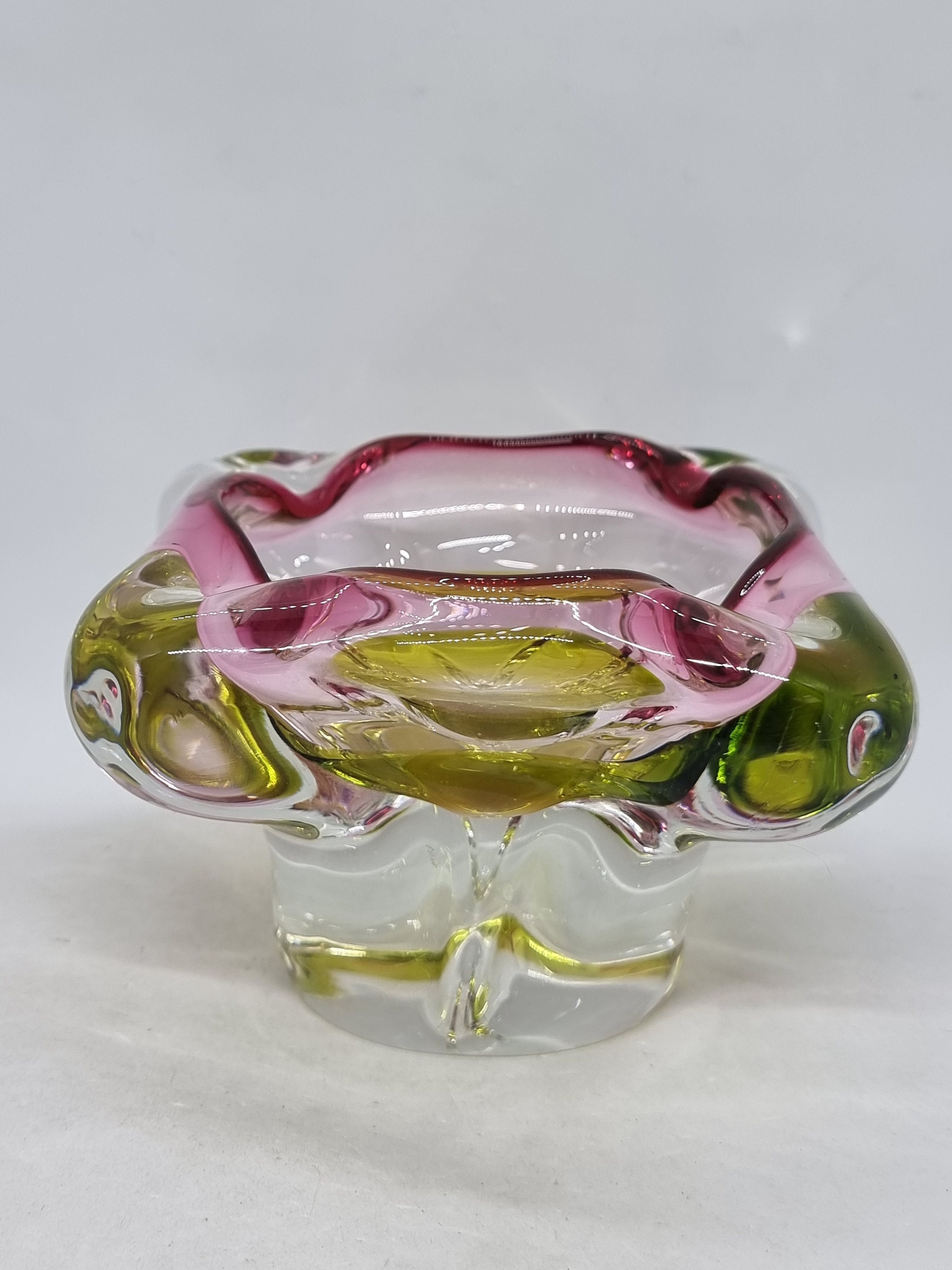 Art Glass Ashtray by Josef Hospodka for Chribska 1960s Made Etsy
