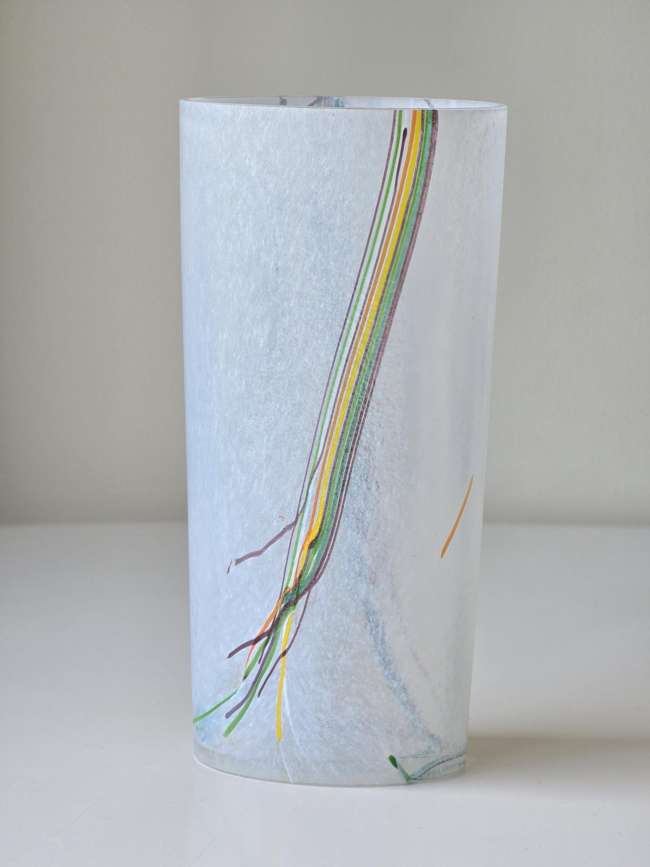 ヴィンテージ Kosta Boda ガラス「レインボー」花瓶 by Bertil Vallien