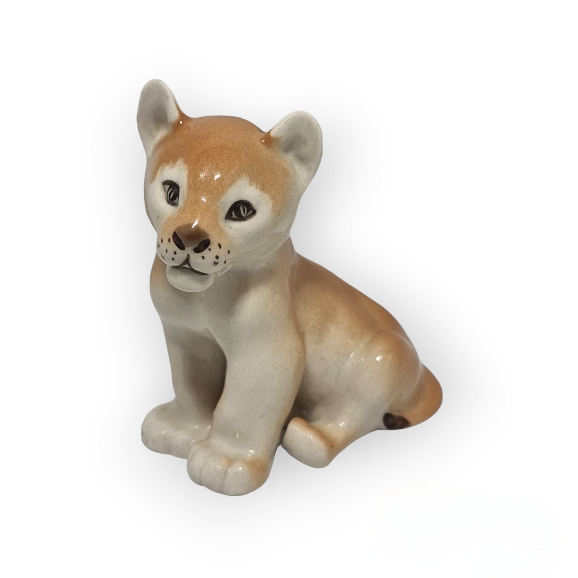 Ussr porcelain - Etsy 日本 希少 ロモノーソフ 陶器製ヒョウと子