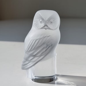 Lot De 2 Verres à Cocktail Cristal Lalique Motif Hibou - France - État Comme Neuf