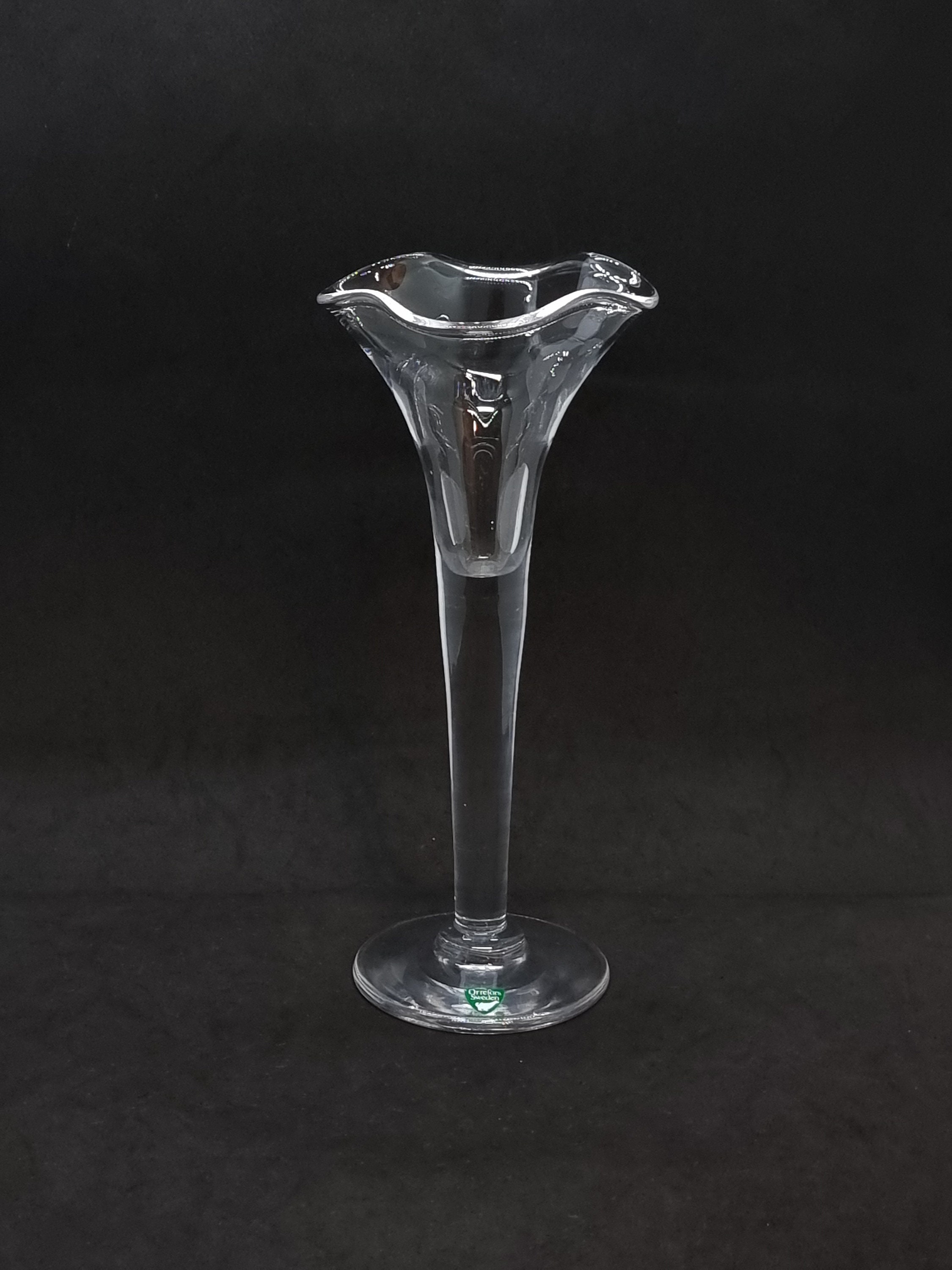 オレフォスOrrefors燭台キャンドルスタンドAnne Nilsson作4本 Set of 2 Orrefors Candle Holders Celeste Anne Nilsson