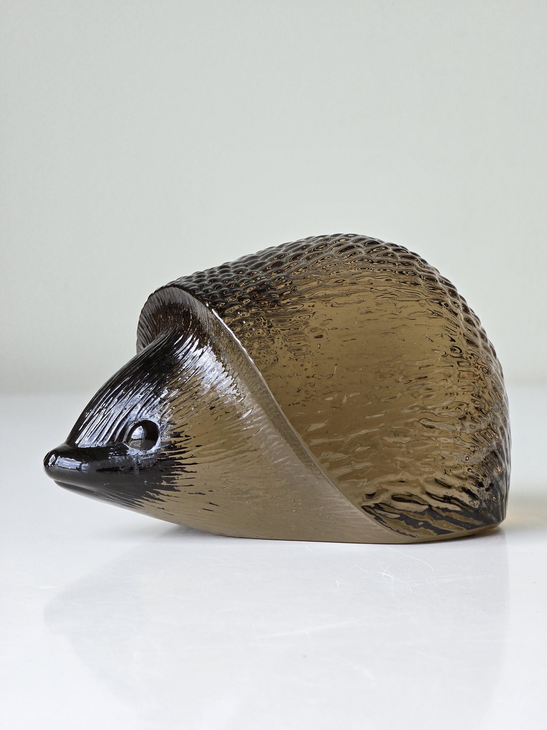 希少なコスタ ボダ ハリネズミ アート ガラス彫刻 – ポール ホフ、1976