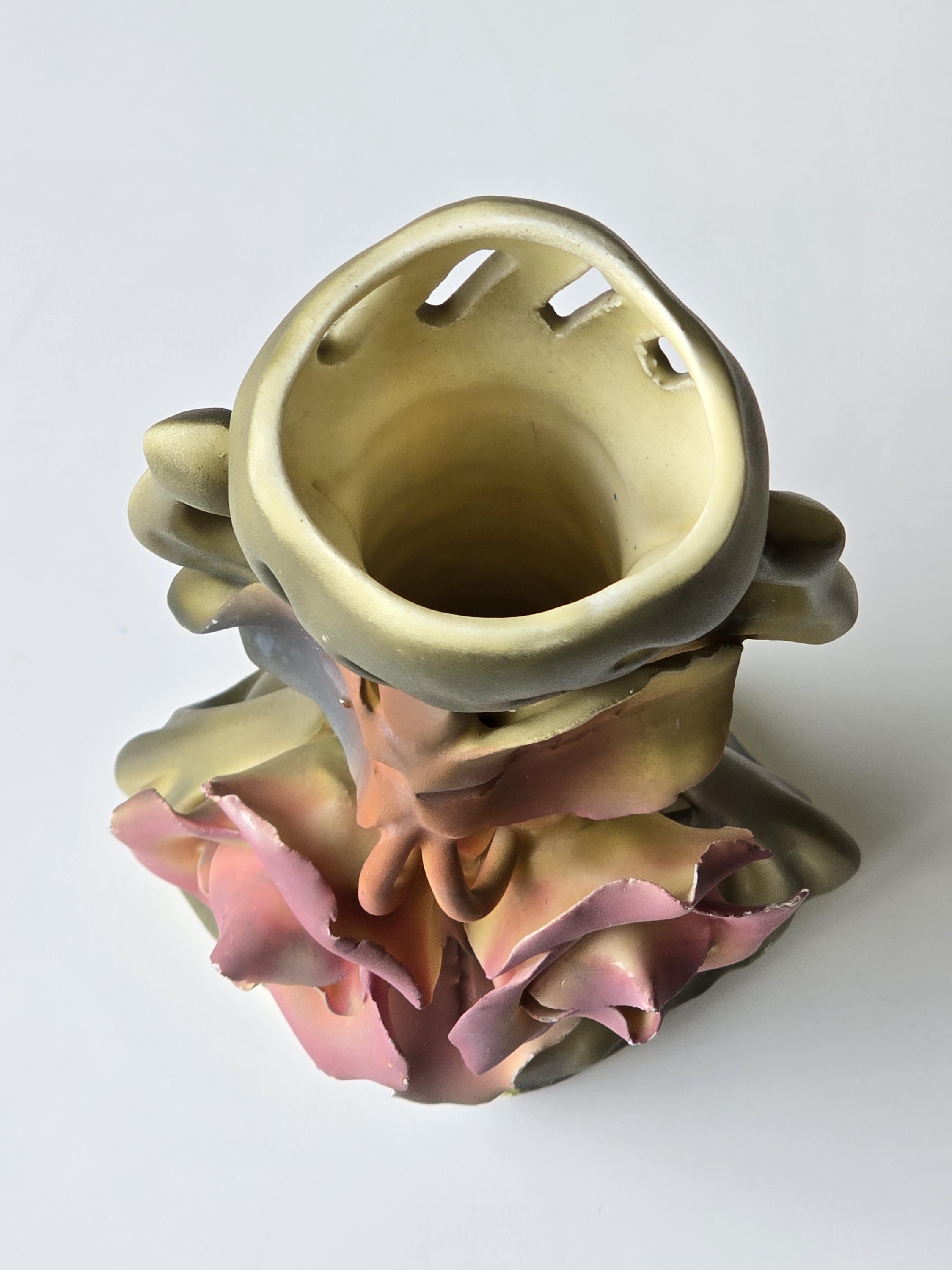 Dux Royal アールヌーボー様式の花瓶、ボヘミア 1950年代、2個セット