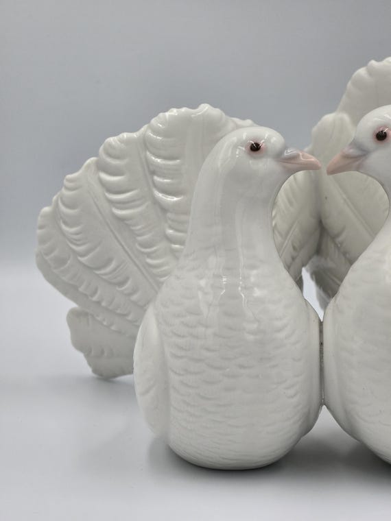 スペインヴィンテージリヤドロ磁器人形つがいの鳩 【公式ショッピング